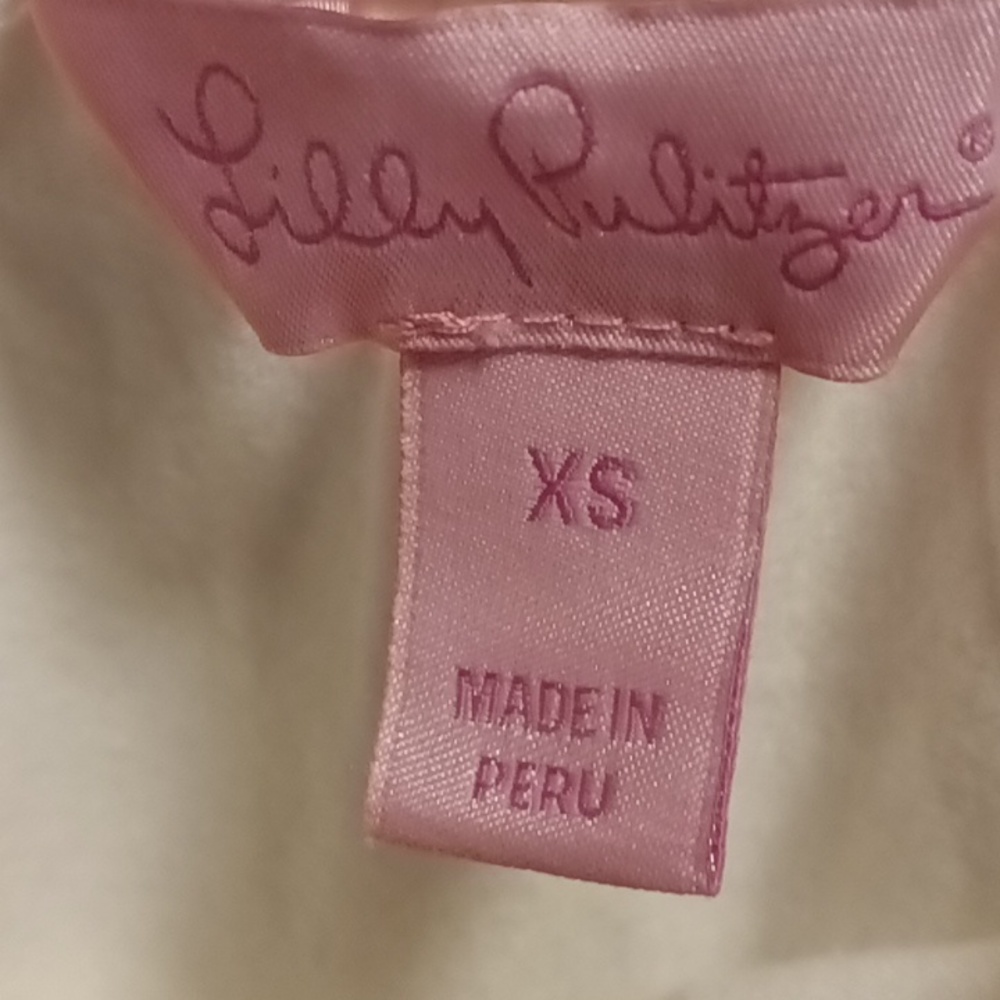 FINAL PRICE NWOT Lilly Pulitzer white l/s flared off-shoulder blouse XS